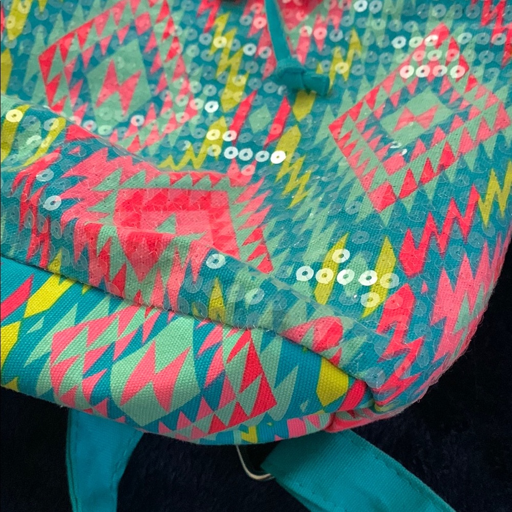 Colorful Geometric Patterned Backpack - Picture 2 of 9